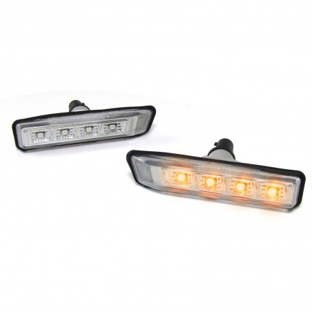 BMW E36 valkoiset LED kromivilkut