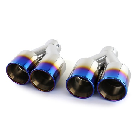 Pakoputken pää tupla 2x89mm blue