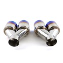 Pakoputken pää tupla 2x89mm blue