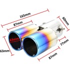 Pakoputken ulostulopää tupla