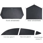 Tesla Model Y aurinkosuojat 8-osainen