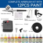 Airbrush-Kynäruisku ja maalit