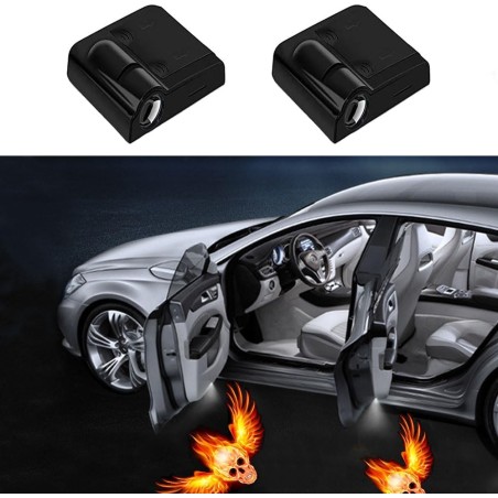 Ovivalot LED pääkallo tuli