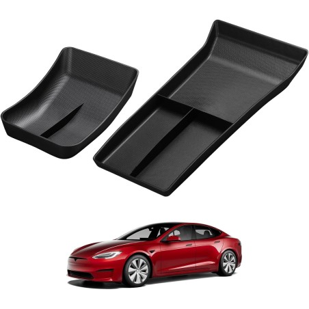 Tesla Plaid säilytyslaatikot keskikonsoliin