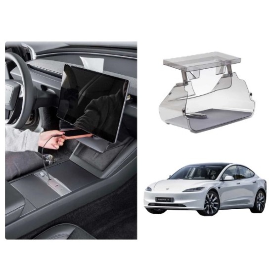 Tesla model 3 highland keskikonsolin tavaratila