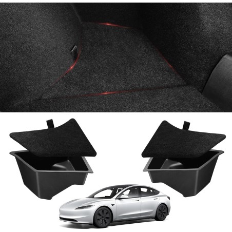 Tesla Model 3 highland takatilan säilytyslokerot