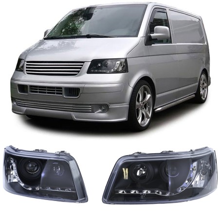 VW transporter T5 ajovalot LED